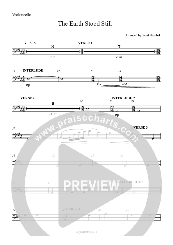 The Earth Stood Still Violincello (Highlands Worship)