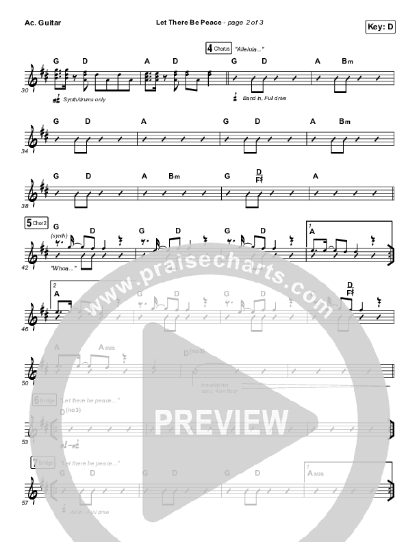 Let There Be Peace Acoustic Guitar (Highlands Worship)