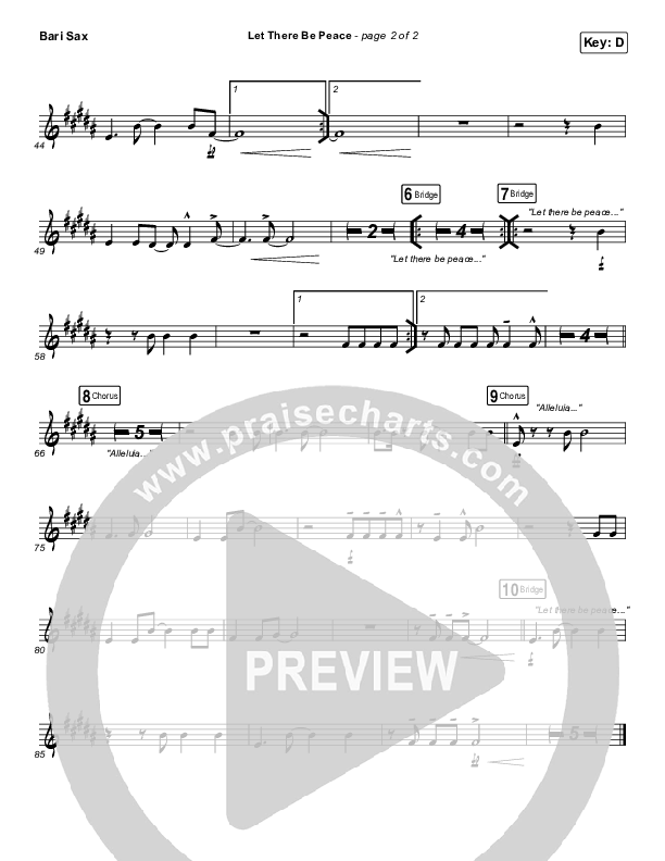 Let There Be Peace Bari Sax (Highlands Worship)