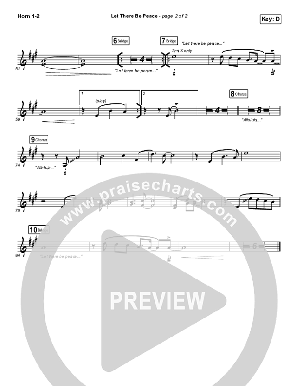 Let There Be Peace French Horn 1/2 (Highlands Worship)