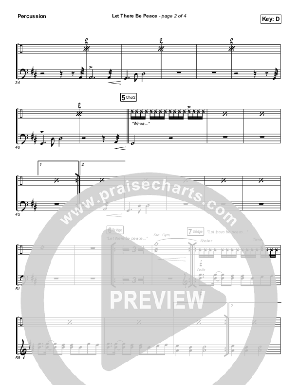 Let There Be Peace Percussion (Highlands Worship)