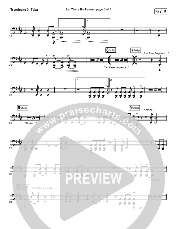 Let There Be Peace Trombone 3/Tuba (Highlands Worship)