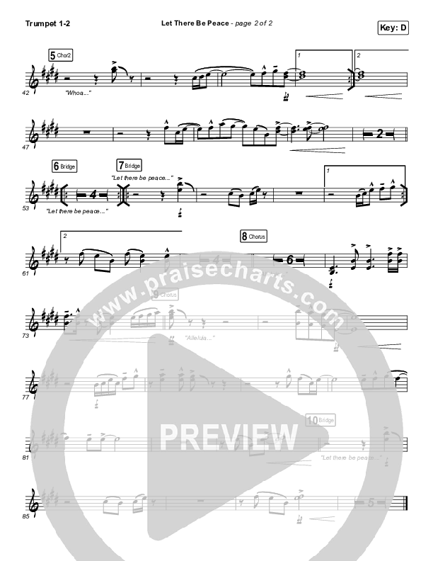 Let There Be Peace Trumpet 1,2 (Highlands Worship)