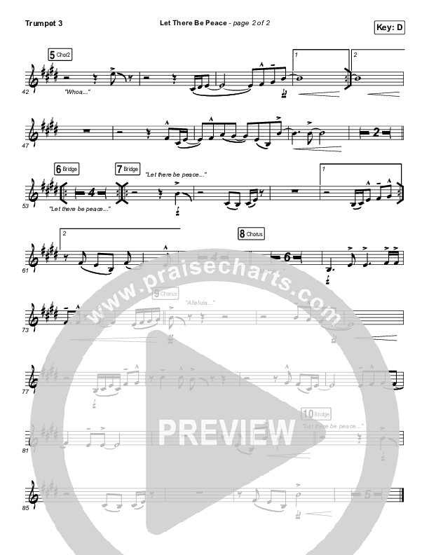 Let There Be Peace Trumpet 3 (Highlands Worship)