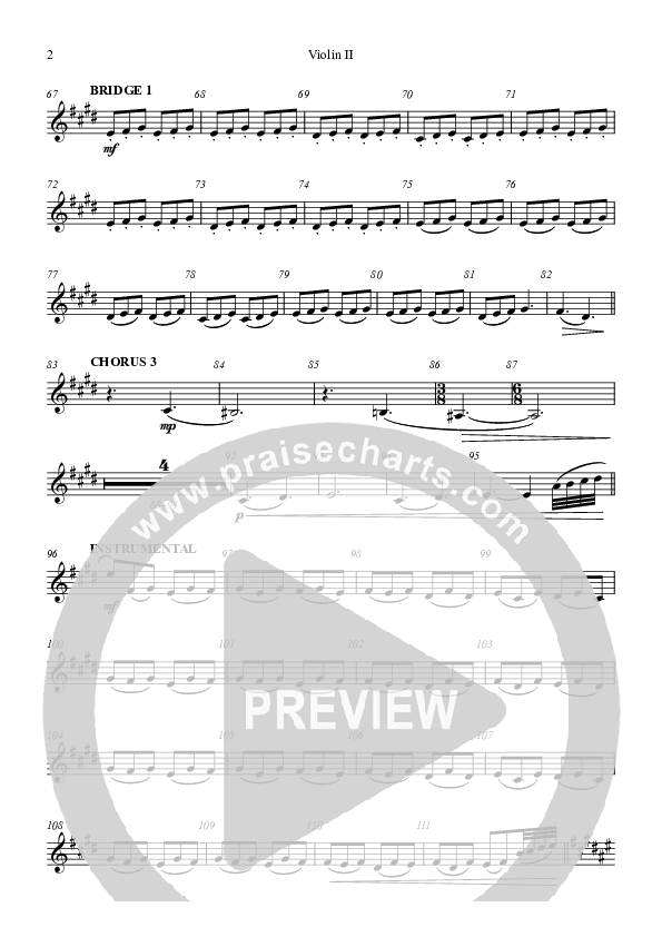 He Has Come Violin 2 (Highlands Worship)