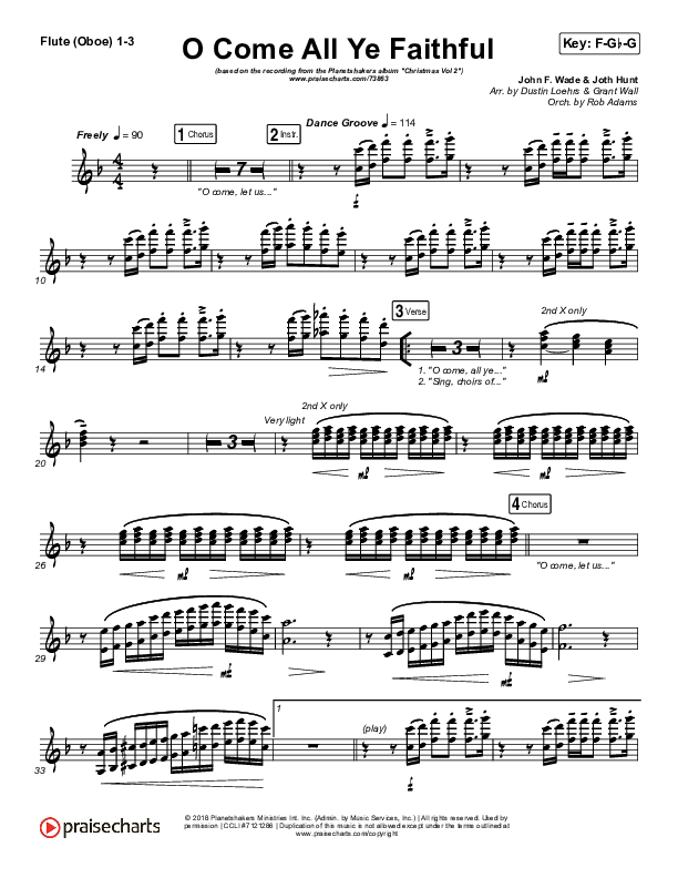 O Come All Ye Faithful Wind Pack (Planetshakers)