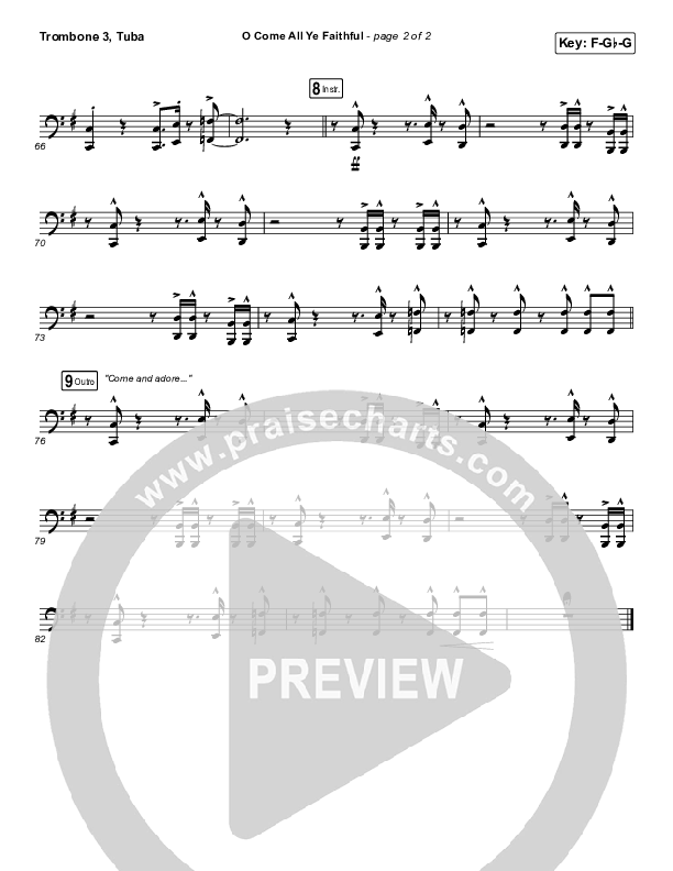 O Come All Ye Faithful Trombone 3/Tuba (Planetshakers)