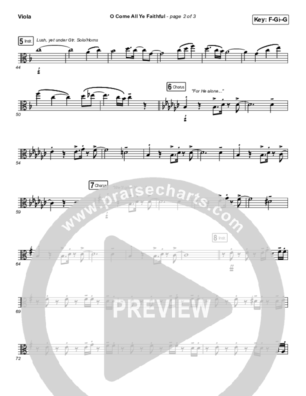 O Come All Ye Faithful Viola (Planetshakers)