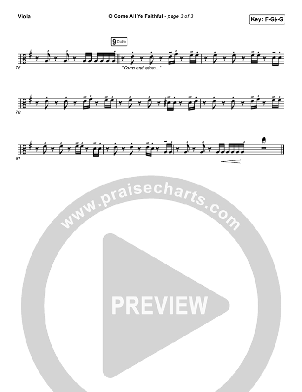 O Come All Ye Faithful Viola (Planetshakers)