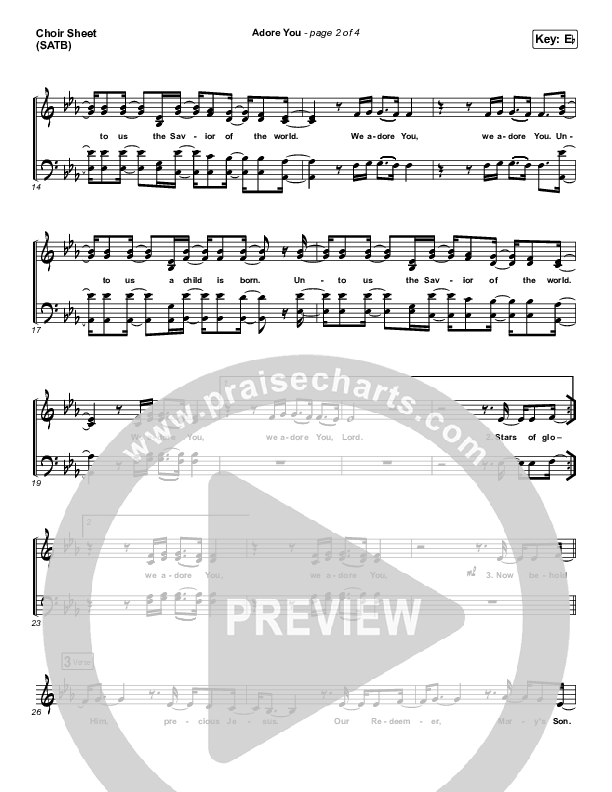 Adore You Choir Vocals (SATB) (River Valley Worship)