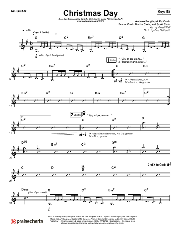 Christmas Day Acoustic Guitar (Chris Tomlin / We The Kingdom)