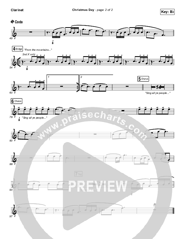 Christmas Day Clarinet (Chris Tomlin / We The Kingdom)