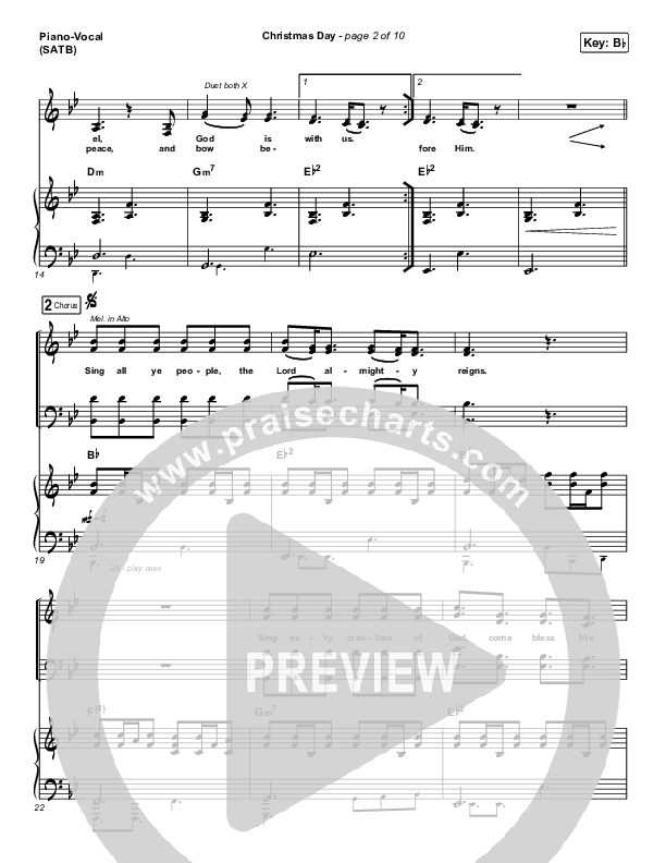 Christmas Day Piano/Vocal (SATB) (Chris Tomlin / We The Kingdom)