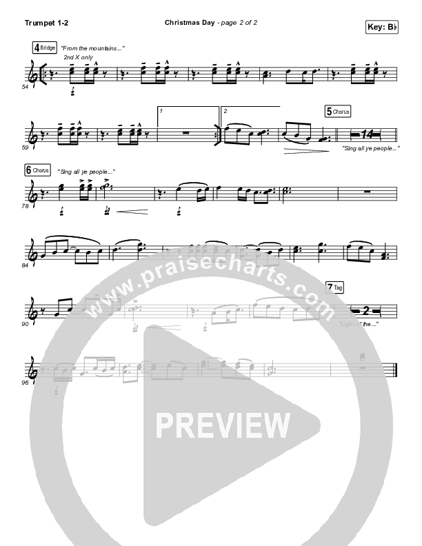 Christmas Day Trumpet 1,2 (Chris Tomlin / We The Kingdom)