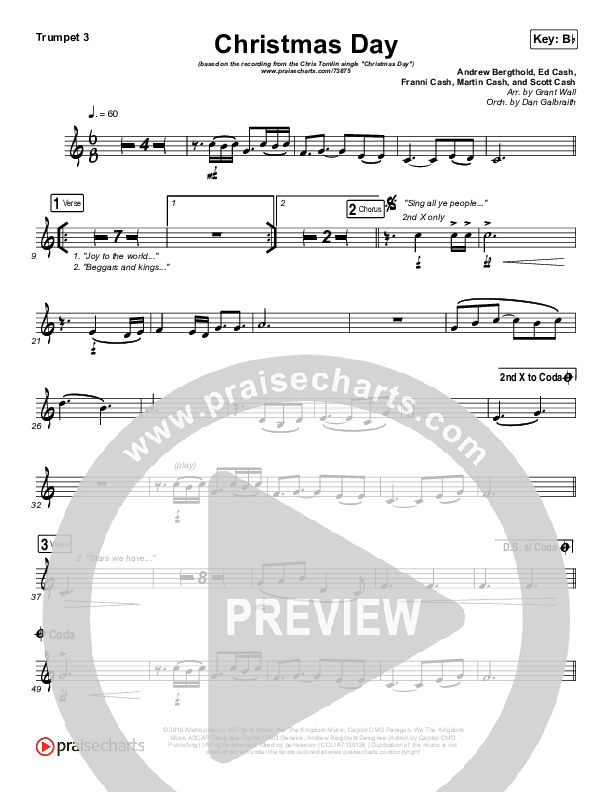 Christmas Day Trumpet 3 (Chris Tomlin / We The Kingdom)