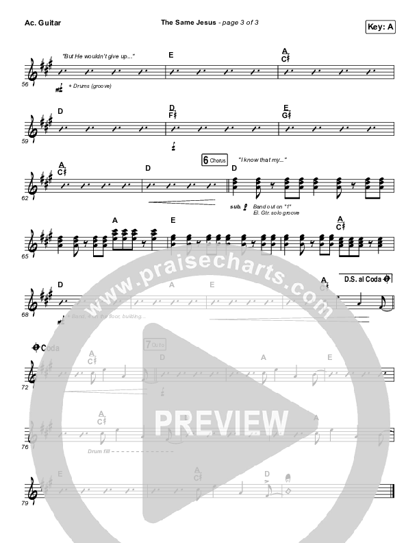 The Same Jesus (Single) Acoustic Guitar (Matt Redman)