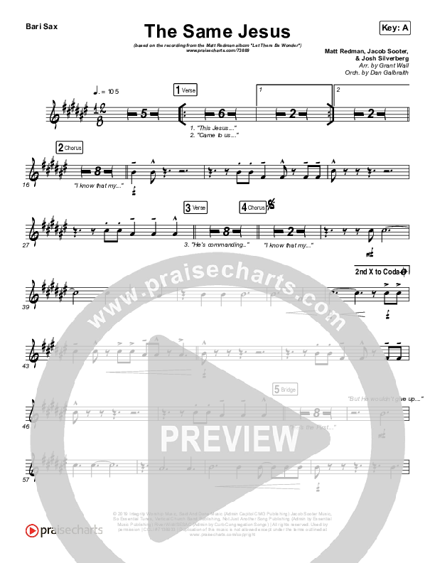 The Same Jesus (Single) Bari Sax (Matt Redman)
