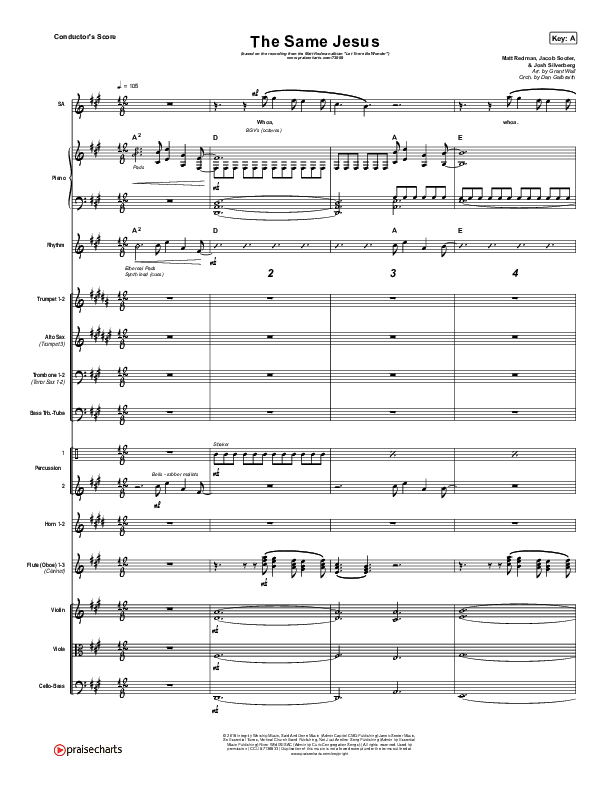The Same Jesus (Single) Conductor's Score (Matt Redman)