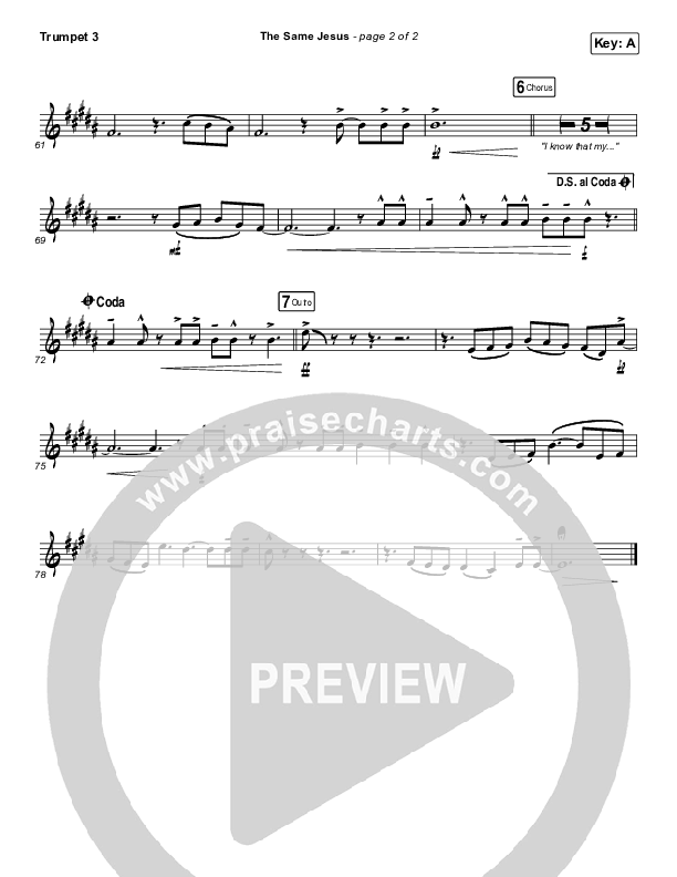 The Same Jesus (Single) Trumpet 3 (Matt Redman)