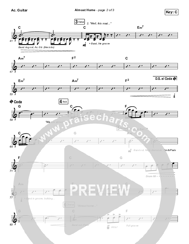 Almost Home Acoustic Guitar (MercyMe)