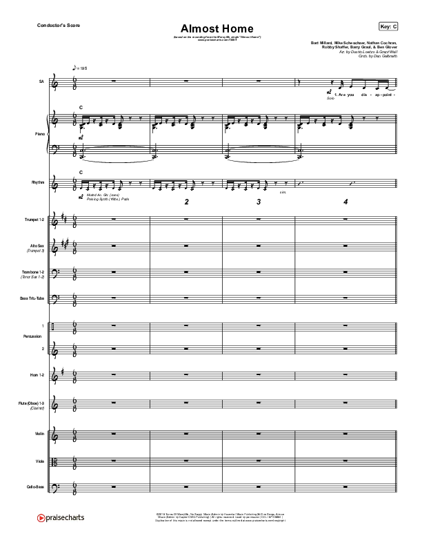 Almost Home Conductor's Score (MercyMe)