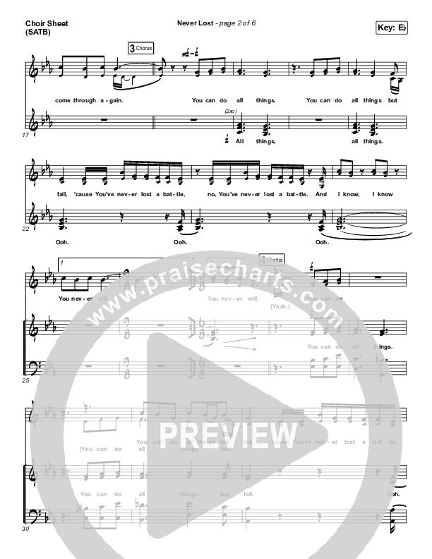 Never Lost Choir Vocals (SATB) (Elevation Worship)