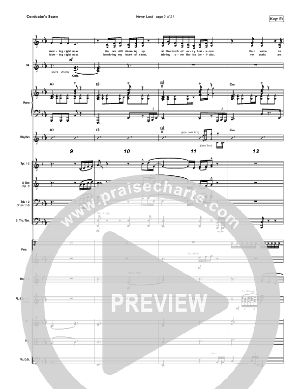 Never Lost Conductor's Score (Elevation Worship)