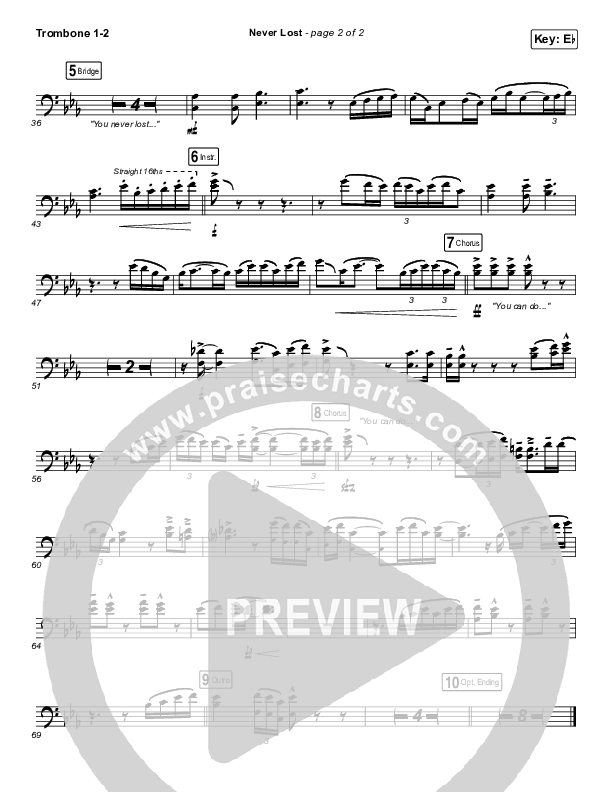 Never Lost Trombone 1/2 (Elevation Worship)