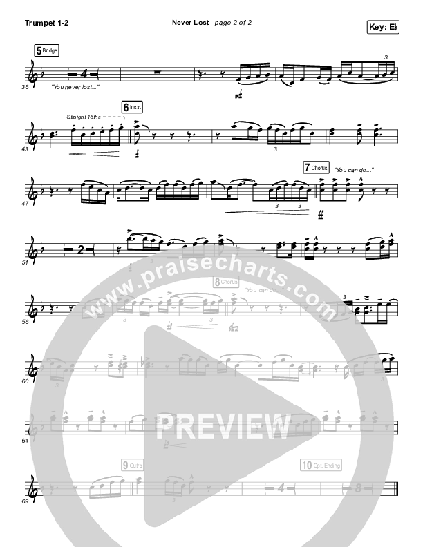 Never Lost Trumpet 1,2 (Elevation Worship)