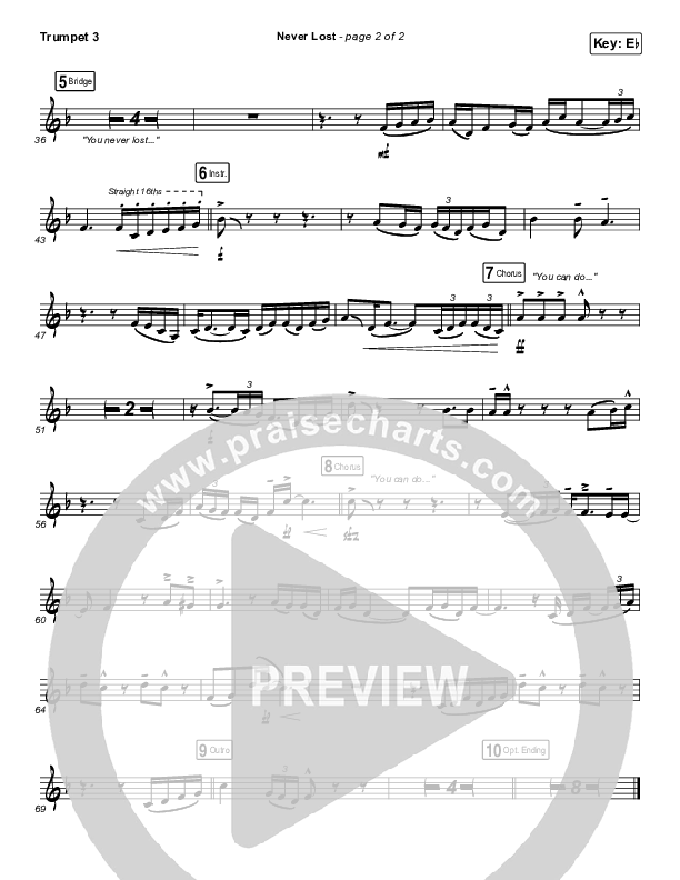 Never Lost Trumpet 3 (Elevation Worship)