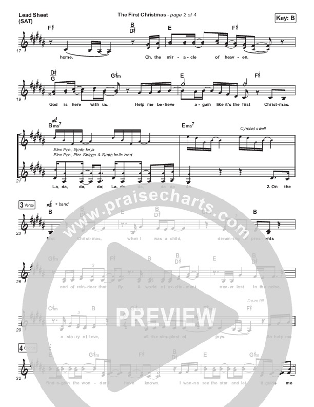The First Christmas Lead Sheet (SAT) (Riley Clemmons)