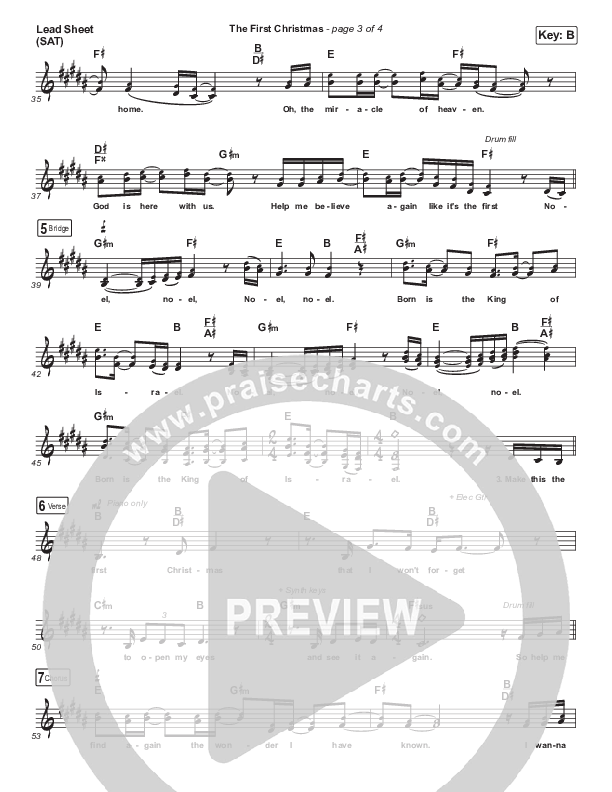 The First Christmas Lead Sheet (SAT) (Riley Clemmons)