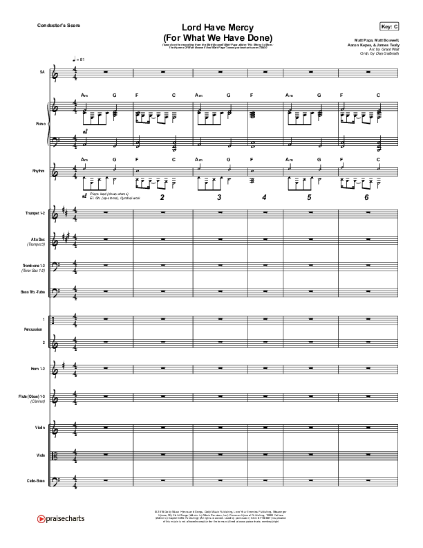 Lord Have Mercy (For What We Have Done) Orchestration (Matt Boswell / Matt Papa)