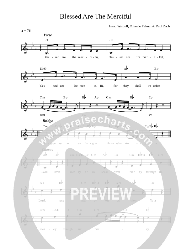 Blessed Are The Merciful Choir Sheet (SATB) (The Porter's Gate / Casey J / Josh Garrels)