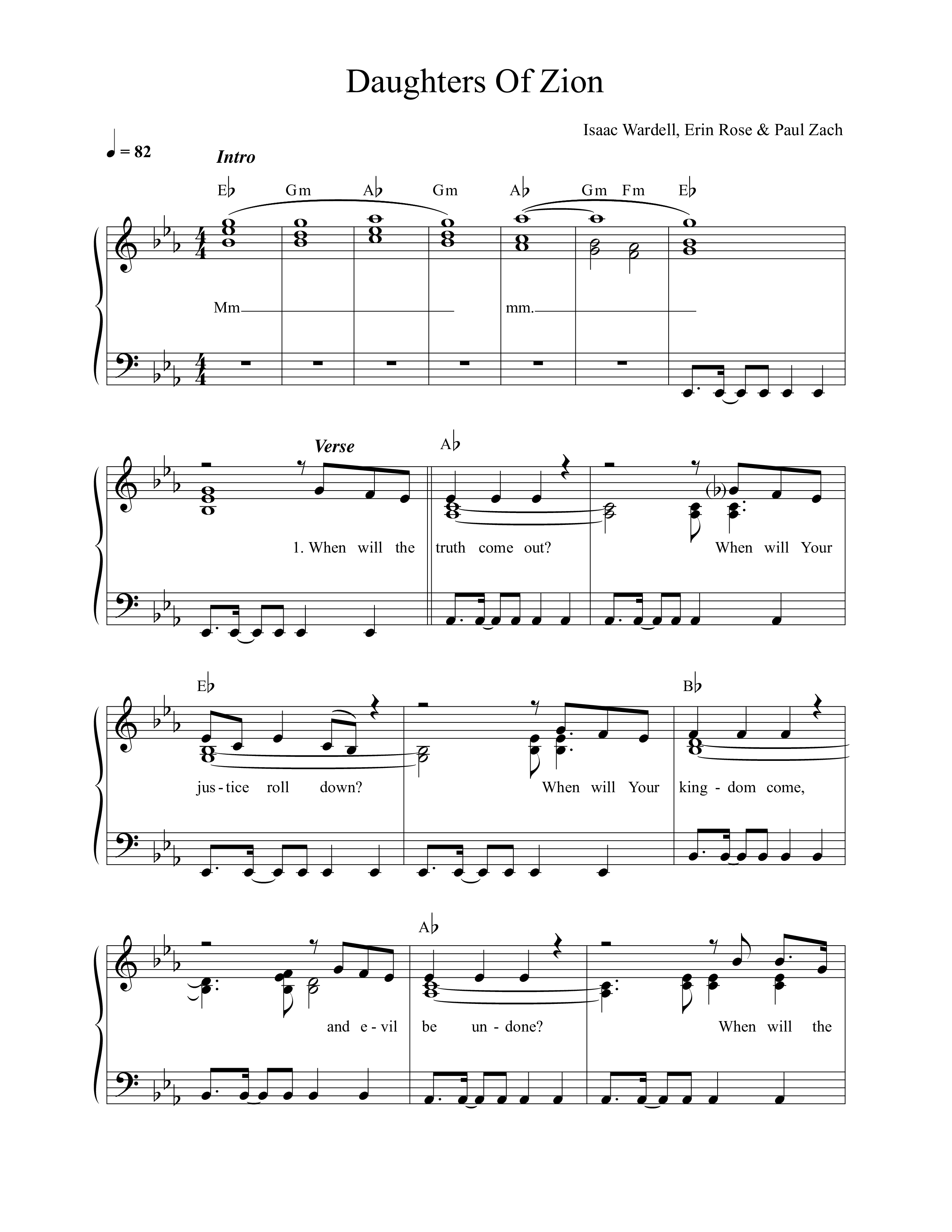 Daughters Of Zion Choir Sheet (SATB) (The Porter's Gate / Leslie Jordan)