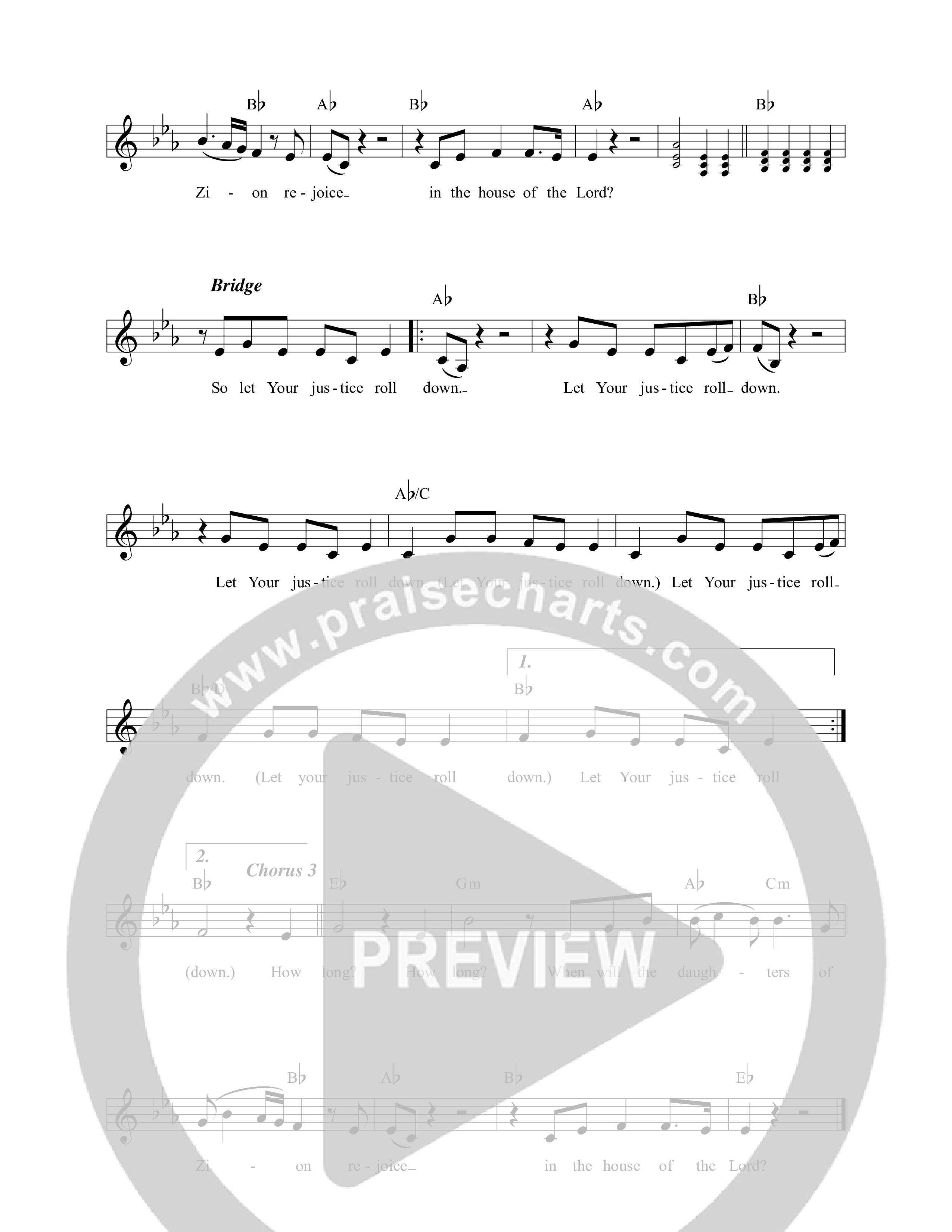 Daughters Of Zion Lead Sheet (The Porter's Gate / Leslie Jordan)