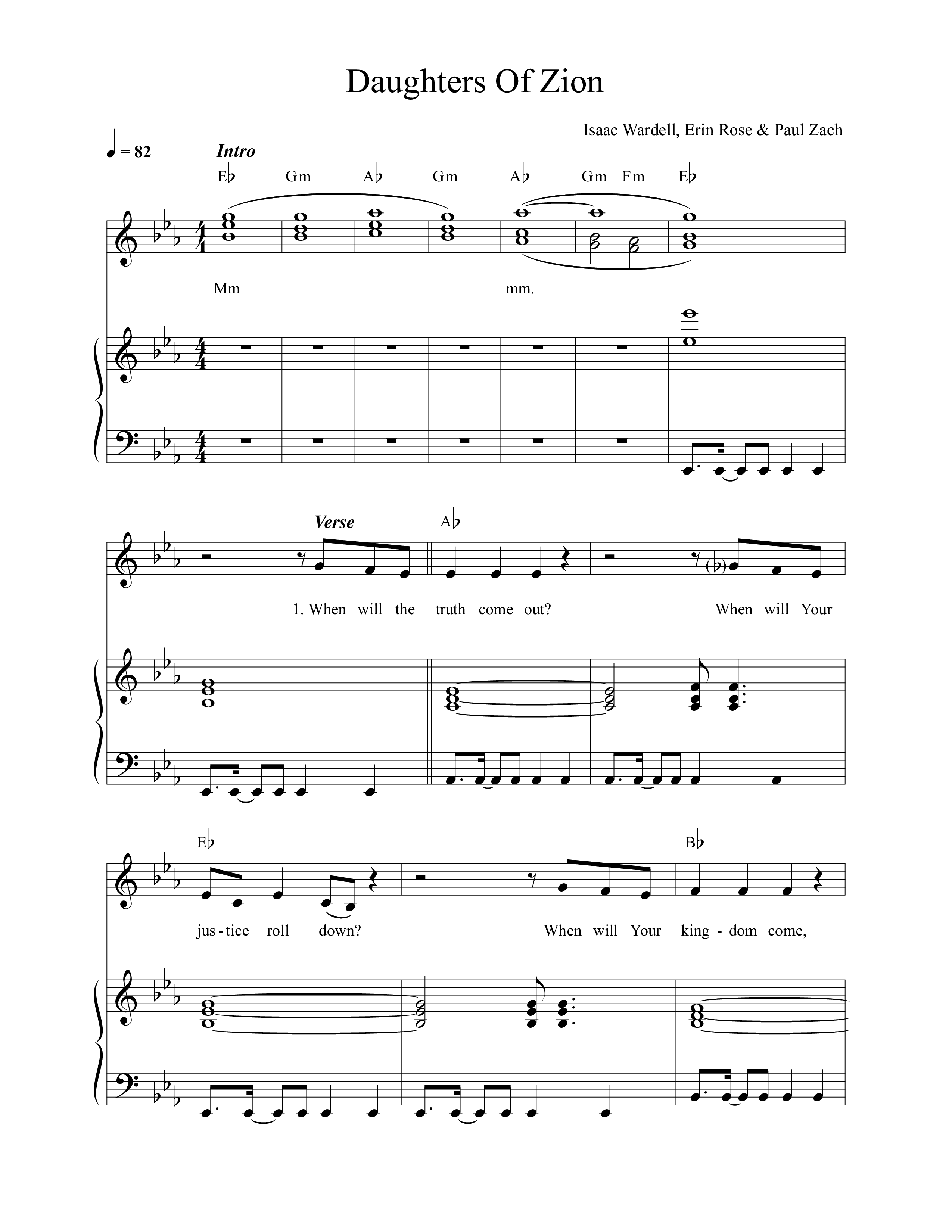 Daughters Of Zion Lead & Piano (The Porter's Gate / Leslie Jordan)