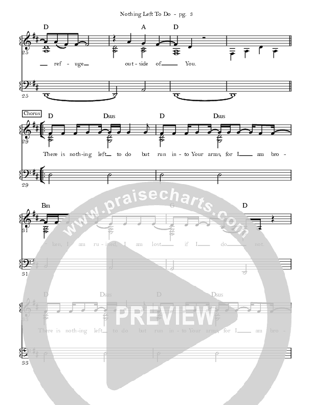 Nothing Left To Do Lead Sheet (Mission House)