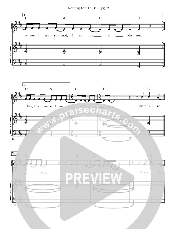 Nothing Left To Do Lead & Piano (Mission House)