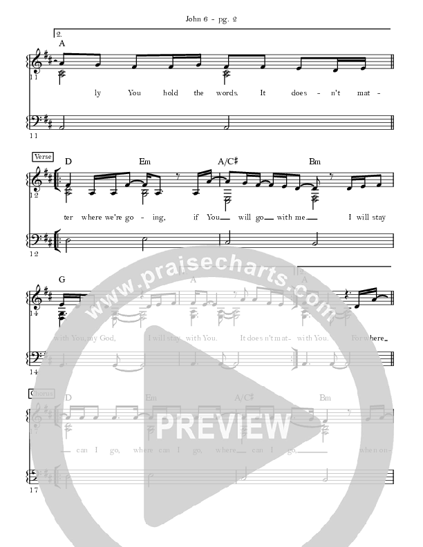 John 6 Lead Sheet (Mission House)