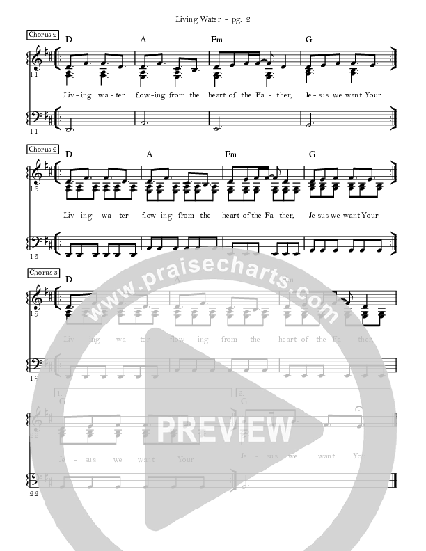 Living Water Lead Sheet (SAT) (Mission House)