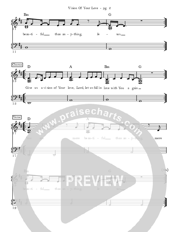 Vision of Your Love Lead Sheet (Mission House)