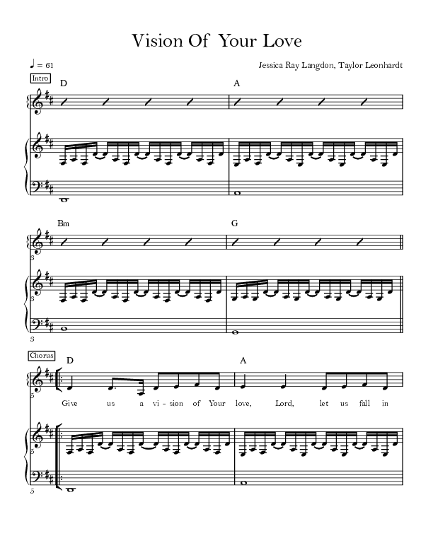 Vision of Your Love Lead & Piano (Mission House)