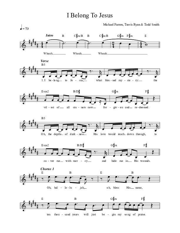 I Belong To Jesus Choir Sheet (SATB) (Selah)