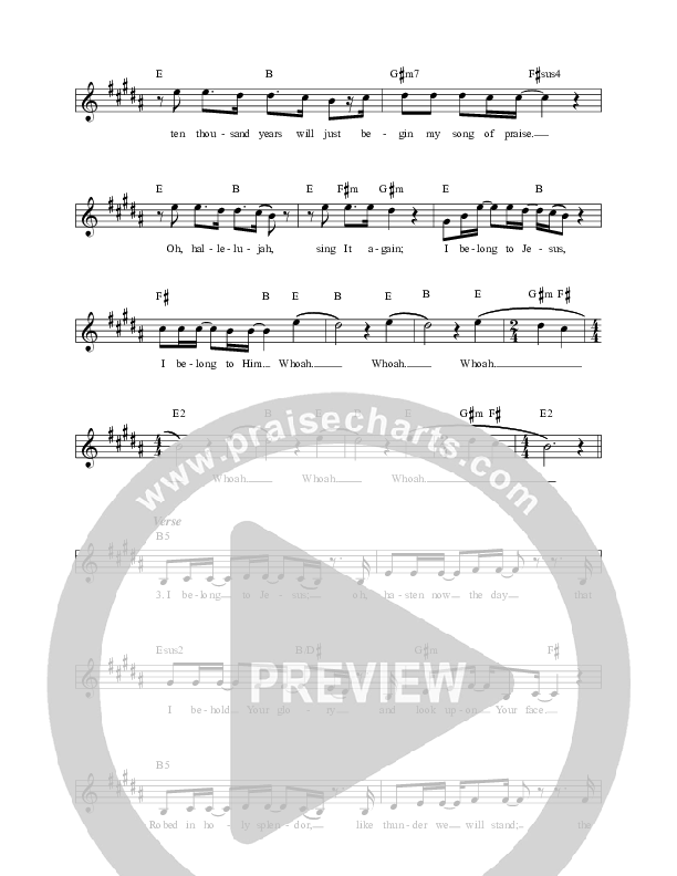 I Belong To Jesus Choir Sheet (SATB) (Selah)