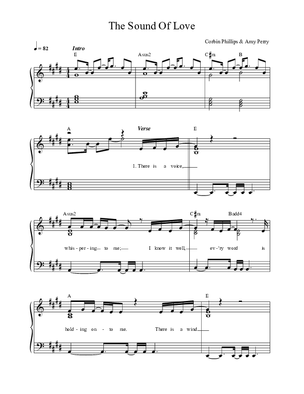 The Sound Of Love Lead Sheet (The Porter's Gate / Leslie Jordan / All Sons & Daughters)