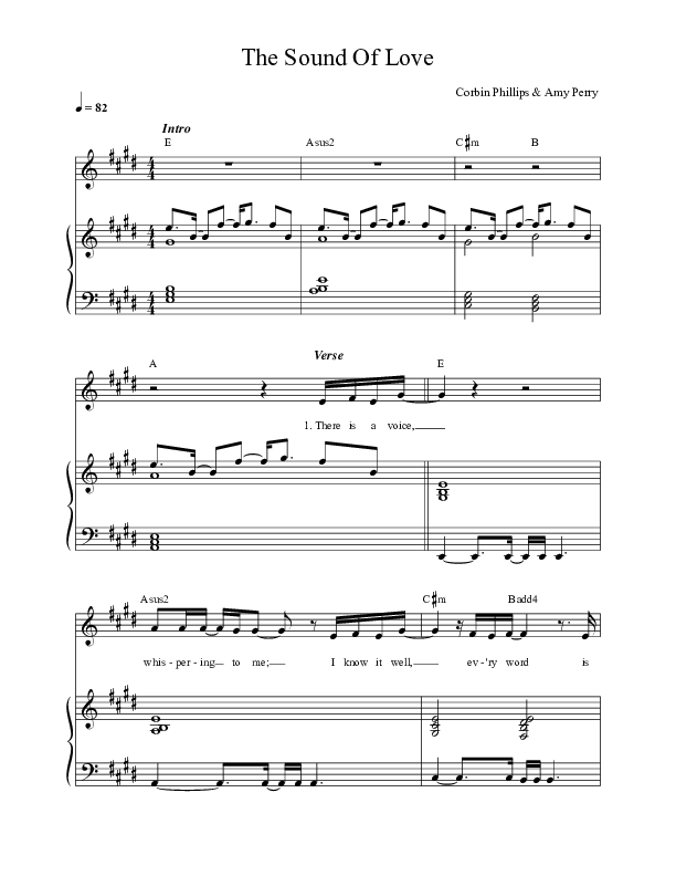 The Sound Of Love Piano/Vocal (The Porter's Gate / Leslie Jordan / All Sons & Daughters)