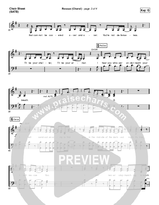 Rescue (Choral Anthem SATB) Choir Sheet (SATB) (Lauren Daigle / Arr. Luke Gambill)