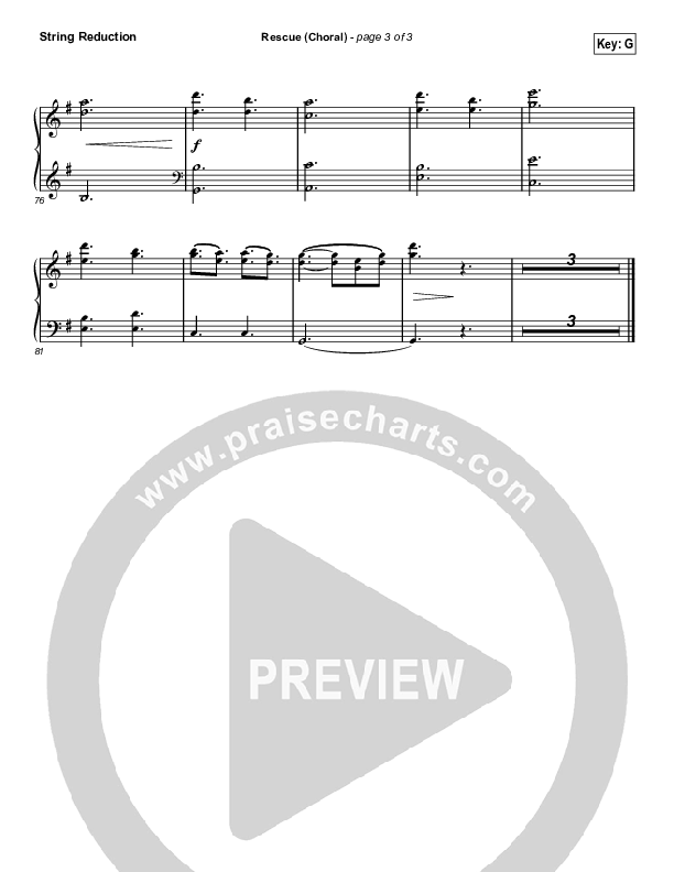 Rescue (Choral Anthem SATB) String Reduction (Lauren Daigle / Arr. Luke Gambill)