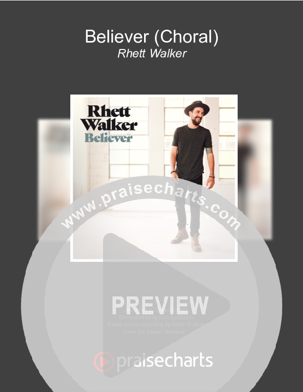 Believer (Choral Anthem SATB) Cover Sheet (Rhett Walker Band / Arr. Luke Gambill)